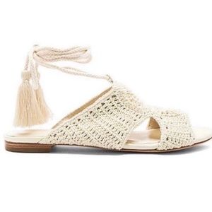JOIE Tassle Ankle Wrap Sandal